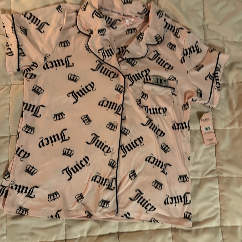 Juicy Couture Pink Pajama Top & shorts